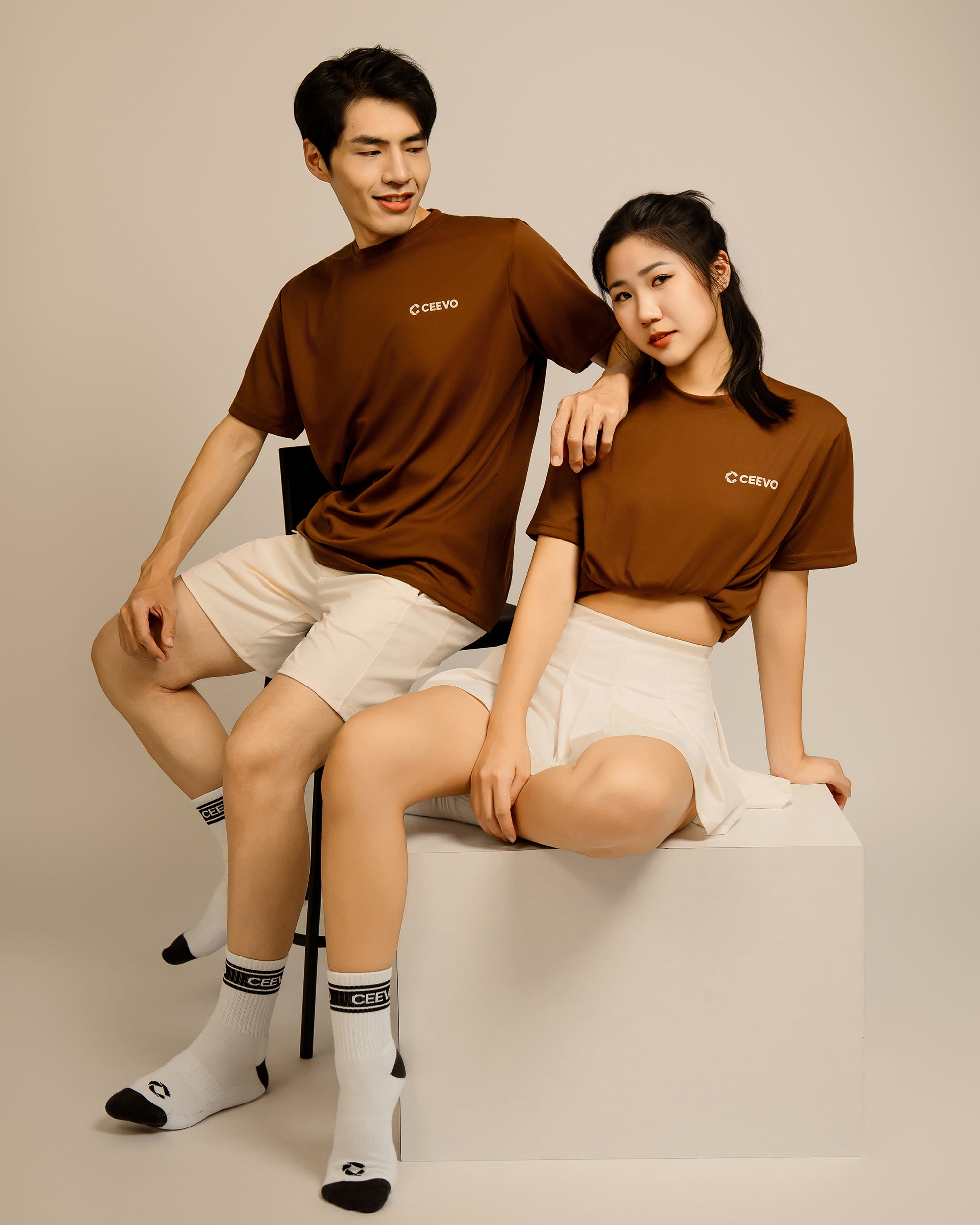 CEEVO Microfibre Tee in Brown