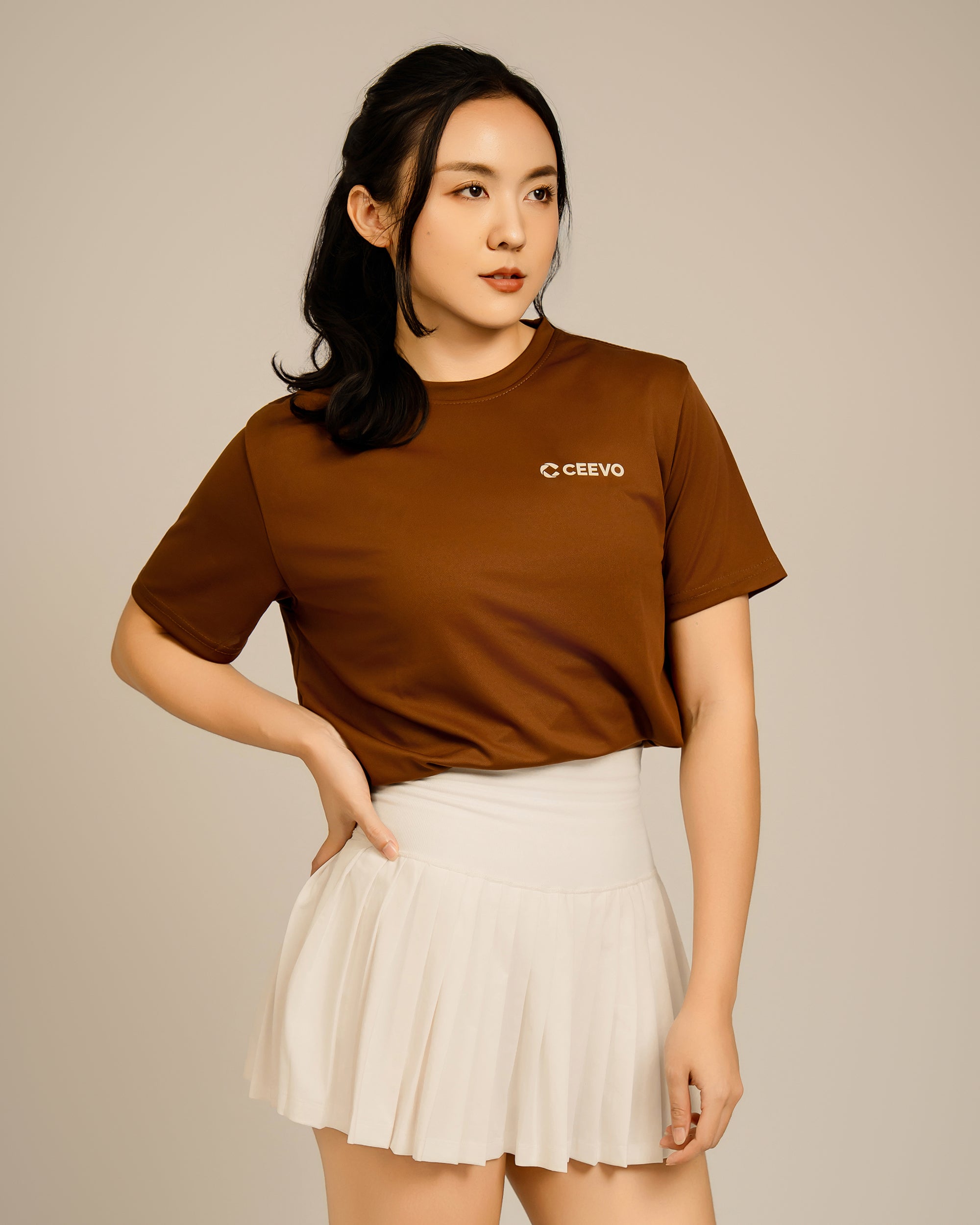CEEVO Microfibre Tee in Brown