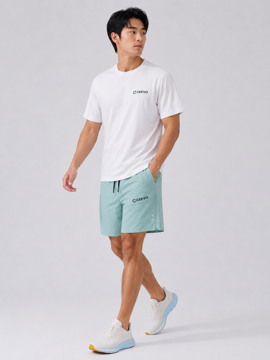 CEEVO All-Terrain Shorts in Pale Aqua