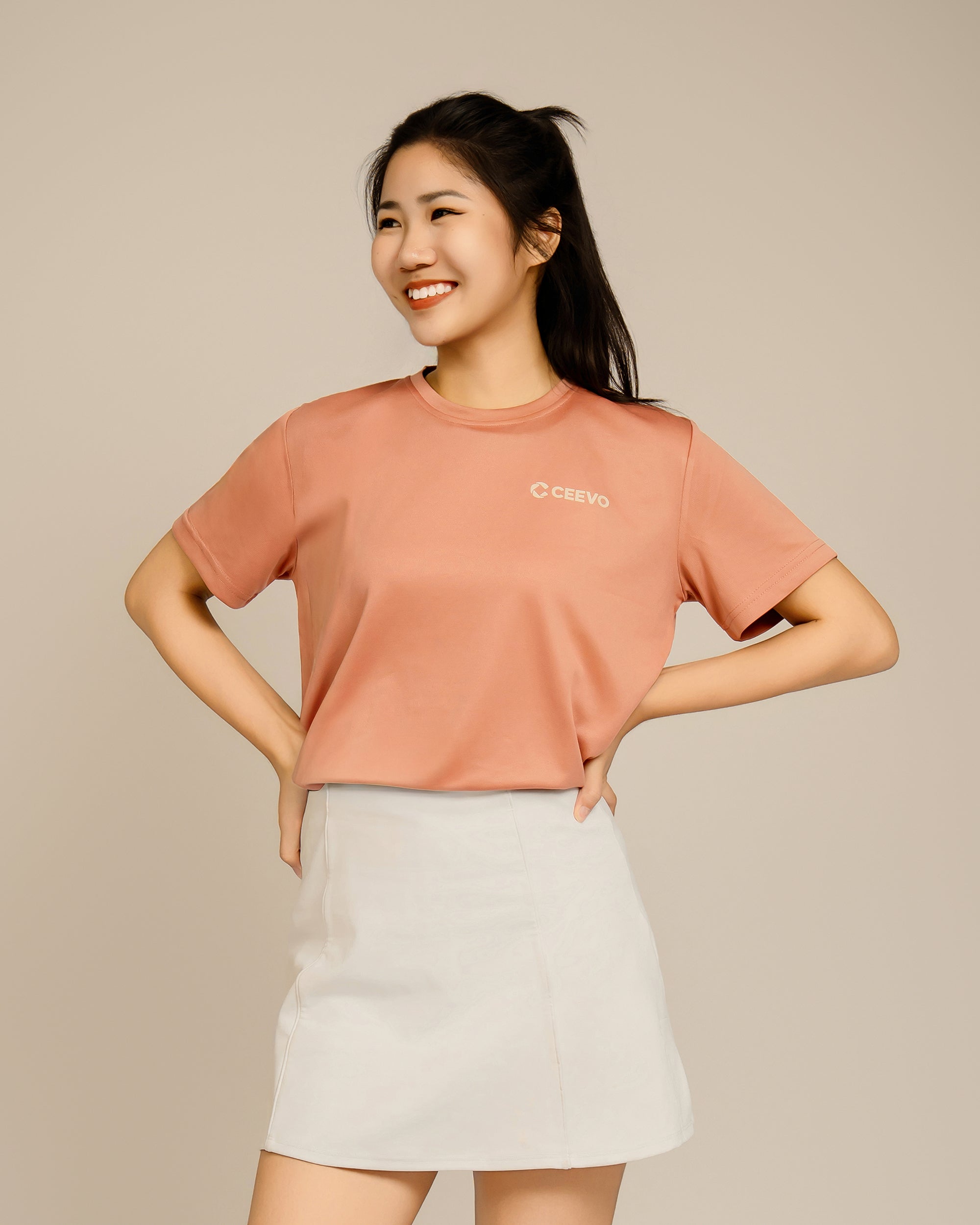 CEEVO Microfibre Tee in Dusty Pink