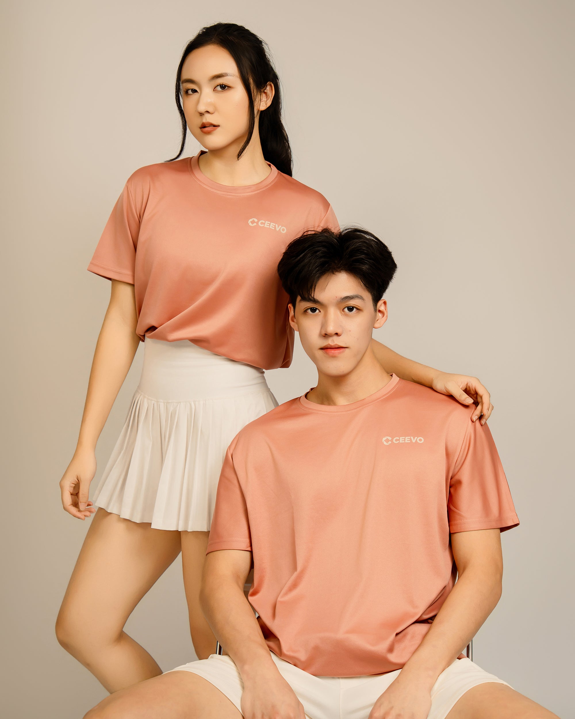 CEEVO Microfibre Tee in Dusty Pink