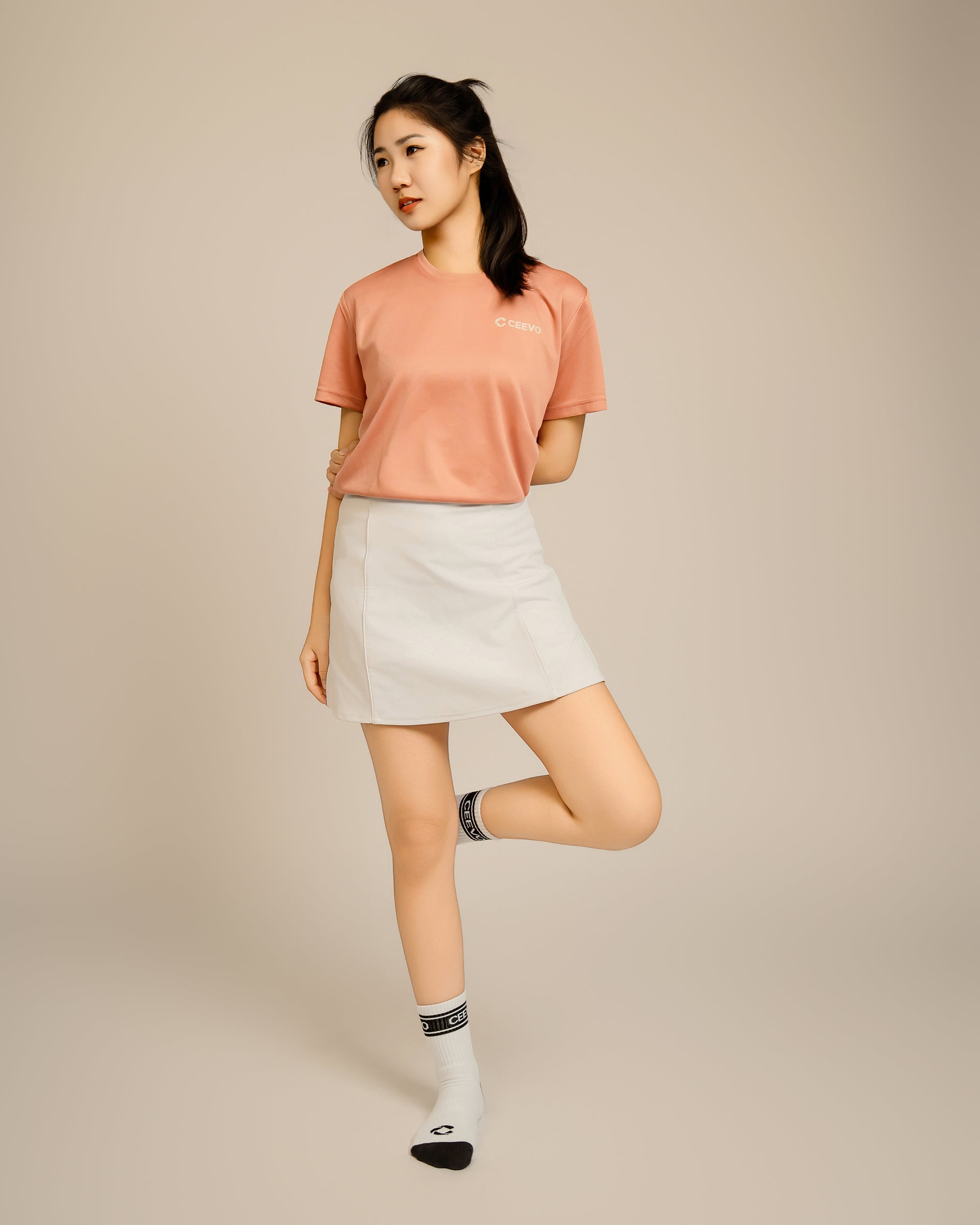CEEVO Microfibre Tee in Dusty Pink