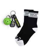 CEEVO Crew Socks + Keychain Bundle Set