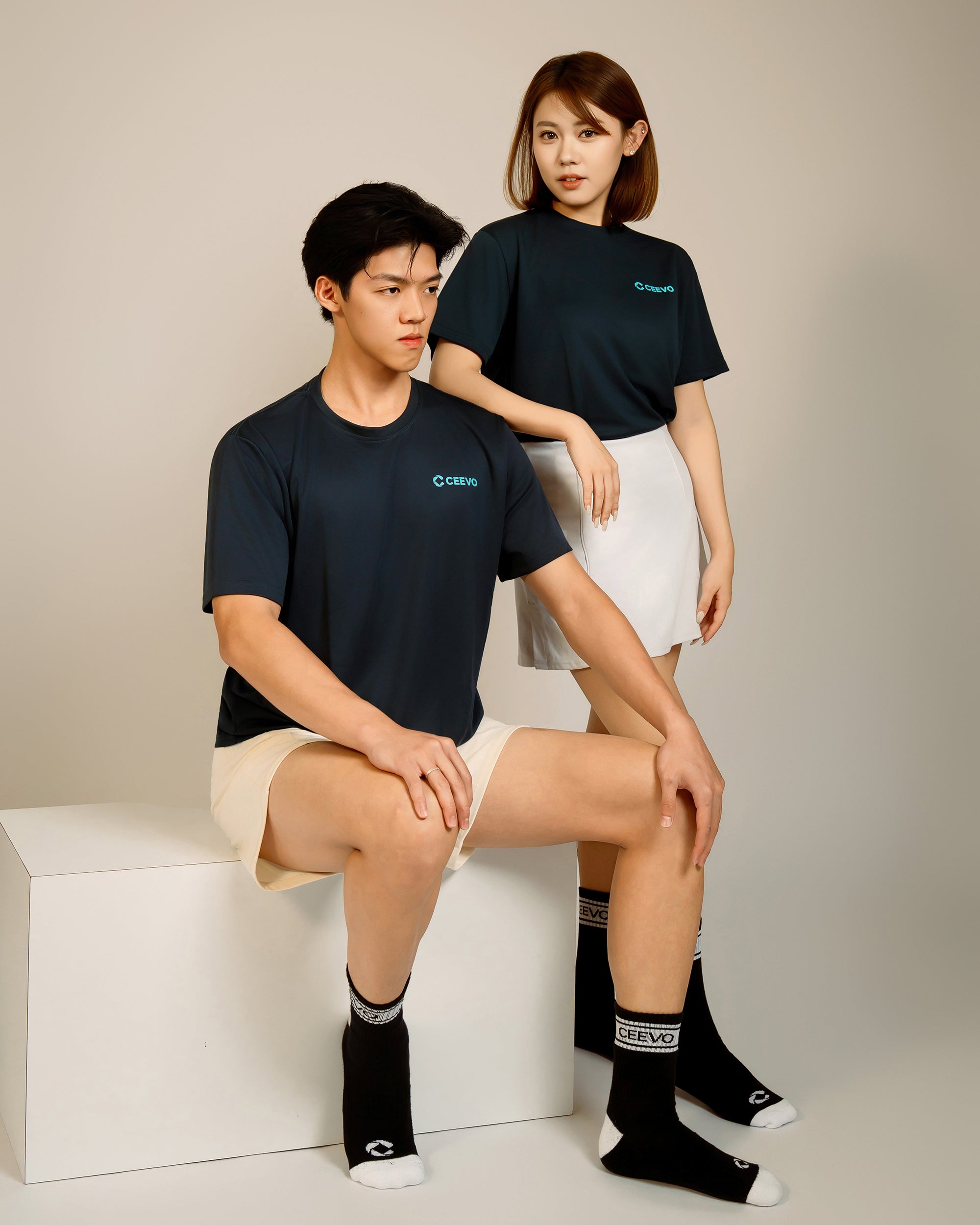 CEEVO Microfibre Tee in Navy