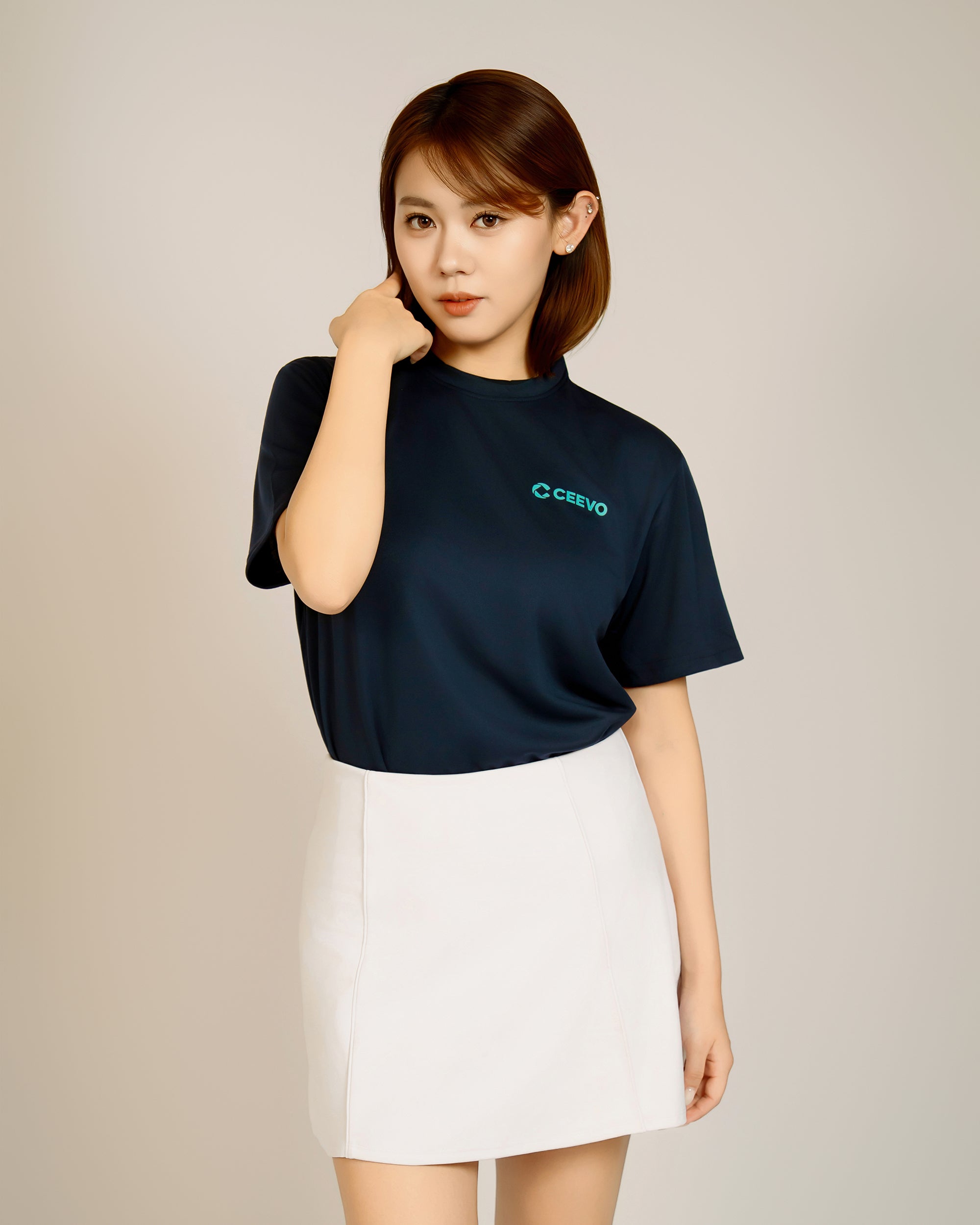 CEEVO Microfibre Tee in Navy